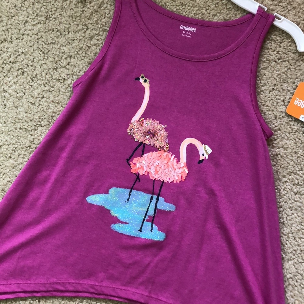Gymboree NWT flamingo purple tank top size 5/6